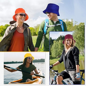 Chapeau Bob Réversible Homme et Femme Imprimé Graffiti Style Pêcheur Bicolore Noir et Blanc pour l'Été - Product Image 6