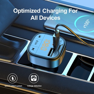 AGETUNR 2023 NOUVEAU Émetteur FM Bluetooth pour voiture T80 Port USB <span class=keywords><strong>Carte</strong></span> TF pour lecteur MP3 de voiture Charge rapide 18W QC3.0 Kit voiture Bluetooth - Product Image 4