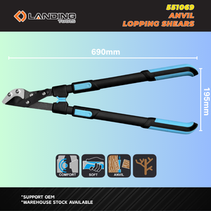 Cisailles télescopiques robustes 551069 à action composée pour couper les grandes branches d'arbres - Product Image 4