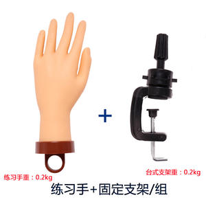 Main de pratique mobile en silicone pour <span class=keywords><strong>ongles</strong></span> en acrylique doigts flexibles fausses mains d'entraînement Nail Art peinture modèle de main - Product Image 2