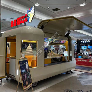 Food Truck de Comida Rápida con Máquina de Snacks, Carrito para Waffles, Dulces, Café, Cerveza y Té, Remolque de Fibra de Vidrio para Hotdogs y Papas Fritas para Camping - Product Image 3