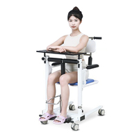 Lève-personne hydraulique pliable blanc portable, dispositif médical pratique pour le transfert de patients