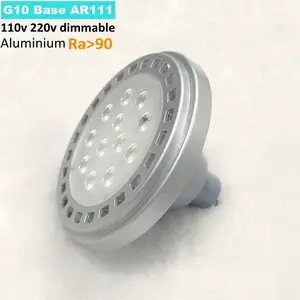 ready to ship Smooth Dimming Dali & triac PWM ar111 led spotlight high efficiency PF>0.98 Real Power selectable es111 gu10 15w