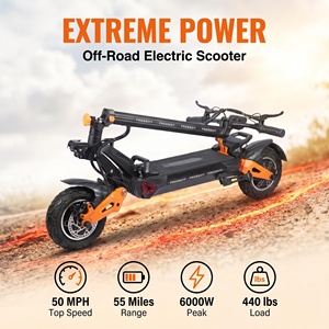 Dual Motor Scooter Adult 50MPH Offroad 11" Tubeless Tire E With Hydraulic Suspension <b>Turn</b> Signal H9 Extreme Performance Equipped - Product Image 1