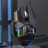 Souris de jeu ergonomique M7 pour droitiers, RGB, 12800 DPI, sans fil, design moderne pour ordinateur de bureau, en stock, jeux mécaniques, souris BT sans fil