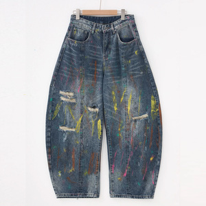 MC BUILD Custom Denim <strong>Jeans</strong> Manufacturer Designer Distressed Oversize Colour Dye Paint Splatter <strong>Jeans</strong> - Product Image 5