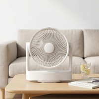 Ventilateur de table à moteur sans balais haute vitesse en plastique, refroidissement par air, commande mécanique pour la pièce