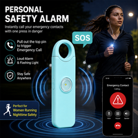 Alarme de sécurité personnelle Bluetooth avec appel d'urgence, sirène puissante et lumière clignotante pour la sécurité des femmes en extérieur