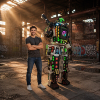 Costume de robot LED à changement de couleur multi-zones, en mousse EVA légère, pour carnaval, promotion de marque, mascotte, performance en bar ou club