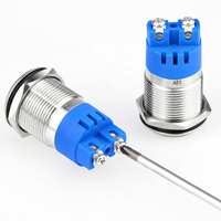 Buzzer LED Métallique Étanche IP67 12V 24V 220V 19MM 22MM à Visser, Alarme Sonore à LED Clignotante à Décibels Élevés