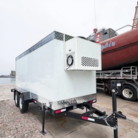 Remolque Refrigerado Móvil Comercial para Exteriores con Compresor para Transporte de Carne y Mariscos y Almacenamiento de Productos Frescos