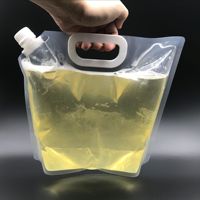 Pochette à bec verseur RDY robuste 5L en aluminium et plastique PE, emballage sécurisé imprimé en héliogravure pour détergent, sirop, jus, lait
