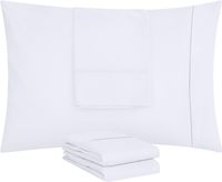 Taies d'oreiller en coton de qualité supérieure Taies d'oreiller blanches extra douces de luxe confortables et respirantes avec fermeture d'enveloppe