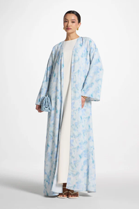 LEDUO Customized The New Listing Print <b>Long</b> Sleeve Open Style Casual <b>Dress</b> Women Muslim Abaya - Product Image 2