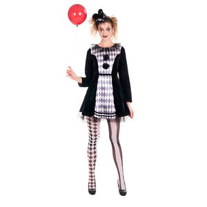 Hot Selling Carnaval Anime Cartoon Vrouwen Jurk Halloween Ondeugende <span class=keywords><strong>Clown</strong></span> Kostuum Comfortabel Ademend Polyester - Product Image 1