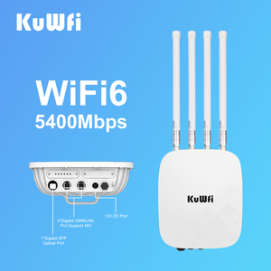 Промышленная точка доступа KuWFi AX5400, двухдиапазонная, 360° °   Усилитель Wi-Fi 6 <span class=keywords><strong>GE</strong></span> IP67 для наружного использования, большой радиус действия, 5G/2.4G, расширитель диапазона, точка доступа Wi-Fi для сообществ - Product Image 2