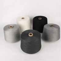 5 #   Hilo de Poliéster 100% Gris Melange 32S, Hilado en Anillo para Tejer