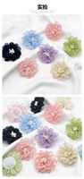 Fleurs en organza et mousseline de 5 cm pour embellissements de chaussures, composants de coiffes, fleurs en tissu pour artisanat DIY