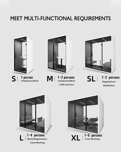 บูธเก็บเสียงแบบโมเดิร์นสั่งทำพิเศษ ห้องโทรศัพท์เคลื่อนที่แบบเงียบ ห้องประชุม ห้องนอน ห้องทำงาน ดีไซน์เก็บเสียง ขนาด S, SL, M, L, XL - Product Image 6