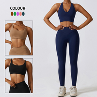 Vêtements leggings de yoga rehaussement des fesses personnalisés Ensembles de soutien-gorge de sport extensibles dans les quatre sens Vêtements d'entraînement Vêtements de sport Ensembles de yoga et de gymnastique