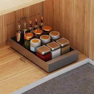 Organisateur de rangement coulissant de haute qualité pour armoire de cuisine ou de salle de bain, panier de tiroir extensible - Product Image 4