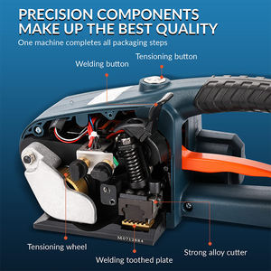 JDC13/16-máquina de soldadura eléctrica, flejado con batería de PP/PET, soldadura en caliente, herramienta de flejado manual portátil - Product Image 5