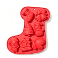 Moule à gâteau en silicone personnalisé pour Noël, bonhomme de neige, homme en pain d'épices, Père Noël, chocolat, gelée, pouding, compatible four