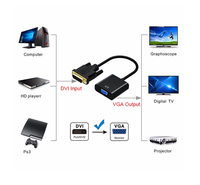 Cable adaptador convertidor DVI a VGA DVI-D a VGA, 24 + 1, 25 pines, DVI macho a 15 Pines, VGA hembra, conector convertidor de vídeo