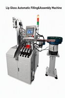 Machine d'assemblage et de remplissage automatique de gloss à lèvres Gentech OEM, sur mesure, en acier inoxydable, 3600 pièces/heure, garantie 1 an, personnalisable Gentech