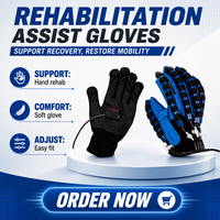 Gants robotiques électriques d'exercice pour les mains Leyidi avec miroir, rechargeables par USB, garantie 1 an, pour la thérapie quotidienne des doigts, AVC, hémiplégie