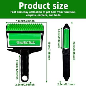 Manual Portable Black PP Material Pet Hair Remover Comb Reusable Washable 10cm Straight/Spiral Cut Sticky Lint <b>Roller</b> Custom - Product Image 2