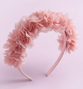 Diadema con flores, accesorio para el cabello, diseño original, serie rosa, tocado fresco y dulce para niña - Product Image 3