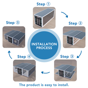Contenedor Móvil Prefabricado de 700 mm, Casa Contenedor Expandible con Baño y <span class=keywords><strong>Ducha</strong></span>, 3 Dormitorios - Product Image 3