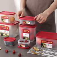 Conteneur de stockage alimentaire de grande capacité pour la cuisine, boîte de conservation en plastique transparente hermétique