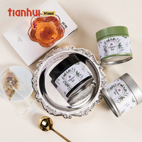 Kaleng Kecil Hitam Kedap Udara Tianhui, Ideal untuk Penyimpanan Teh Bunga & Teh Herbal Kering