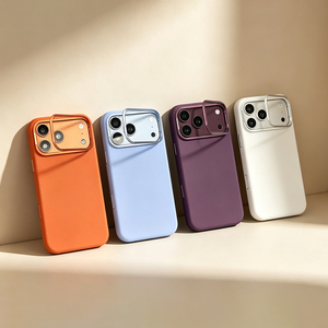 Funda Protectora Magnética de Silicona Líquida de Color Sólido JOYPORODO S135 con Soporte Metálico para Lentes para iPhone 17 18 Pro Max - Product Image 5