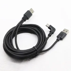 High quality brhelp network cable USB2.0 male TOUSB2.0 male +TYPE-C 2.0 Side bend male cable POS terminal host cable