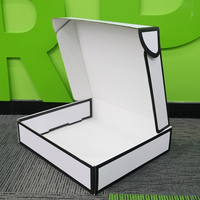 Boîte d'expédition pliable avec doublure intérieure imprimée personnalisée, impression de texte de marque personnalisée, emballage pour vêtements, boîtes d'expédition en carton ondulé