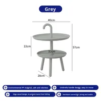 Table d'appoint mobile en plastique de style nordique, moderne et minimaliste, pour chambre à coucher, chevet, canapé, table d'angle, double niveau, petite table basse de luxe léger