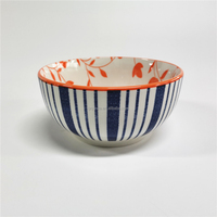 Ensemble de bols et assiettes en céramique, vaisselle en porcelaine, ensemble de vaisselle pour la famille, 4 pièces