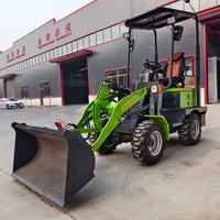 Spedizione Gratuita YHMG Mini Trattore Articolato Elettrico a Batteria 4WD con Caricatore Frontale per Uso Agricolo, Garanzia 1 Anno