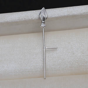 แท่นใส่ไข่มุกทรงบาร็อคแบบอเนกประสงค์ ทำด้วยมือจากเงินแท้ S925 รุ่น Wizard's Scepter สำหรับงาน DIY รุ่น 4043-อุปกรณ์และชิ้นส่วนเครื่องประดับ - Product Image 4