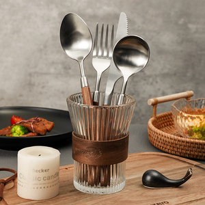 Cuchara de comedor estilo occidental Walnut, cuchara de acero inoxidable 304, cuchara de comedor de alta calidad, cuchillo para carne, tenedor, cuchara, tenedor para sopa - Product Image 3