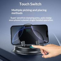Pengisi Daya Mobil Nirkabel 15W |   Penjepit Pengunci Otomatis Sensor Cerdas |   360 °   Dudukan Dasbor Mini yang Dapat Diputar |   A9S Penyangga Ponsel Lipat yang Dapat Digunakan Kembali