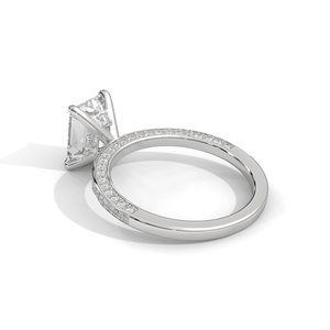 RAAMAA Joyería Clásica y Elegante para Mujer, Diseños Personalizados, Oro Blanco de 10k y 14k, Diamantes Cultivados en Laboratorio con Corte Esmeralda, para Bodas y Fiestas - Product Image 3