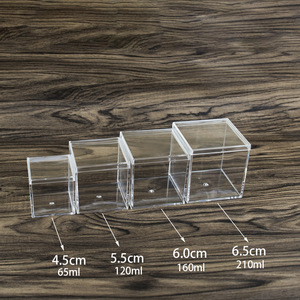 Spring Sign Clear Acrylic Candy Cube Box with Lid/Sticker Acrylic Candy Box Bin