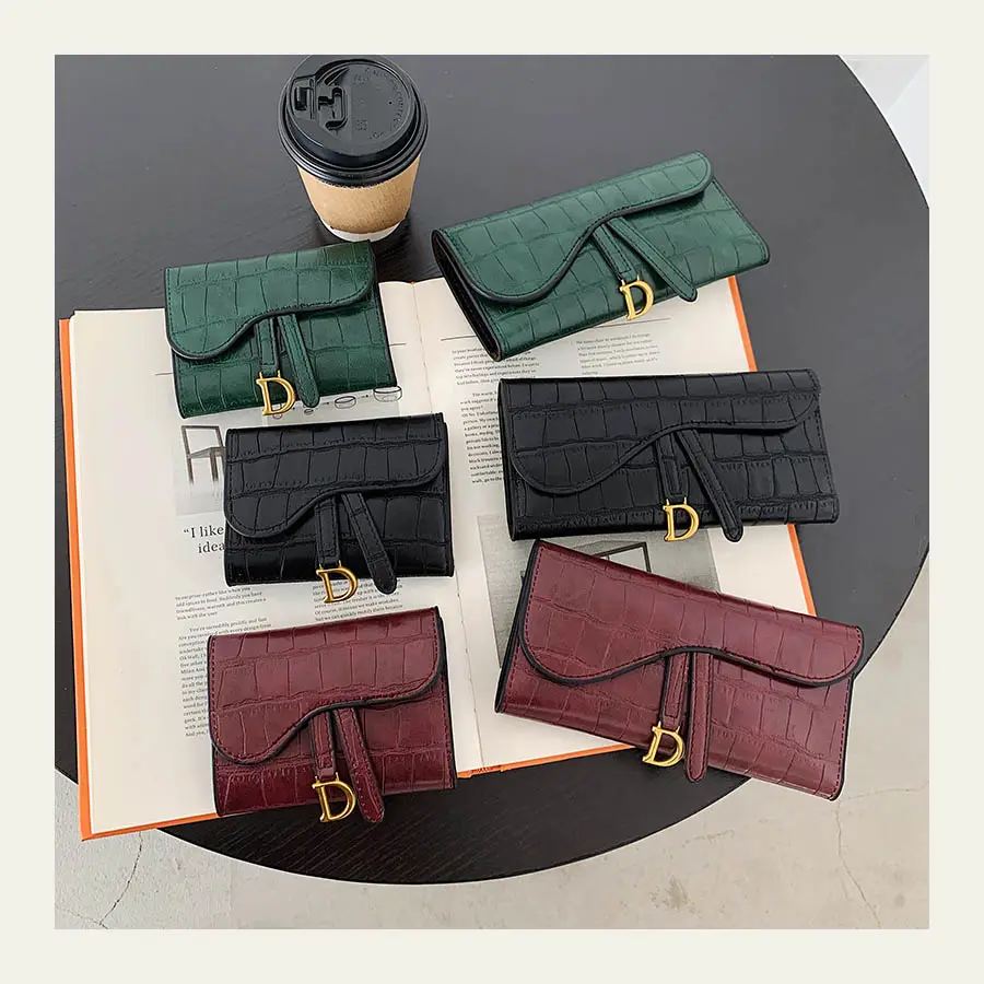 Mulheres Designer de luxo marcas famosas mulheres senhoras carteira bolsa PU Leather Card Holder Ladies Coin Purse Fold Wallet