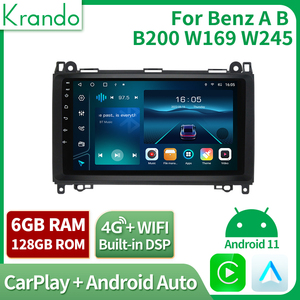 Krando 9 "Ts18 autoradio GPS pour <span class=keywords><strong>Mercedes</strong></span> Benz B W169 Android voiture multimédia prise en charge sans fil CarPlay + Android Auto 4G WIFI - Product Image 3