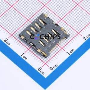 SIM20320-8P311-H15 SIM Card Connector SMD Connector Flip Cover Type Micro SIM Card Card Holder 1.5mm - Product Image 2