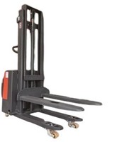 Gerbeur électrique double élévateur pour palettes, gerbeur à double palettes, gerbeur électrique pour allées étroites en entrepôt